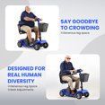 Arshin Mobility Scooter,4 Wheel Mobility Scooter for Adults,Senior, Electric Powered Chargeable Device for Travel,Blue