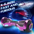 Tcdjtc Hover Self-Balance Scooter for Kids Board, Off Road Electric Scooter with LED Lights & 400W Motor, Electric Scooter with Bluetooth Speakers, Kids Scooter with 9MPH Max Speed