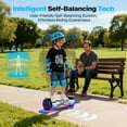 Off Road Electric Scooter with LED Lights & 400W Motor, Tcdjtc Hover Self-Balance Scooter for Kids Board, Electric Scooter with Bluetooth Speakers, Kids Scooter with 9MPH Max Speed, All Terrain