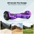 Off Road Hoverboards with Bluetooth, Tcdjtc Self Balancing Scooter with LED Lights, 6.5" Tires