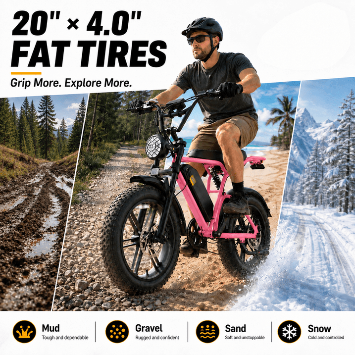 750W Motor Ebike for Adult, Pescroa Electric Bike for Adult, 28MPH, Adult Electric Bicycles with 130Miles Range APP Control, 2Pack 48V 15Ah Removable Battery Electric Bike with 500LBS Max Weight