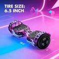 Tcdjtc Hoverboard with Bluetooth and Led Lights, Balance Board for Kids, Kids Outdoor Toys with 9 Mph Max Speed, All Terrain Hoverboard with UL 2272 Safety Standard