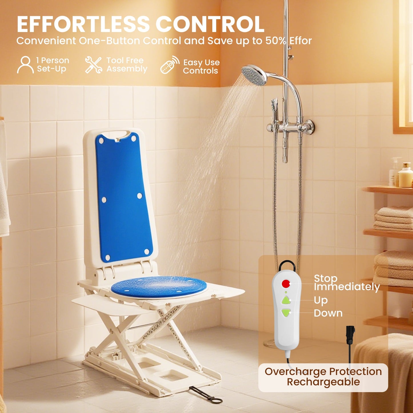 Arshin Sit to Stand Lift with Wheels,Stand Assist Patient Transfer Device for Elderly Home Care-Blue