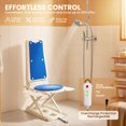 Arshin Electric Lift with 360°Swivel,Remote Control Patient Lift Transfer Chair,Floor Lift for Elderly Fallen,Shower Bath Chair,308 lbs Capacity,24 lbs Net Weight,IPX8 Waterproof(Blue)
