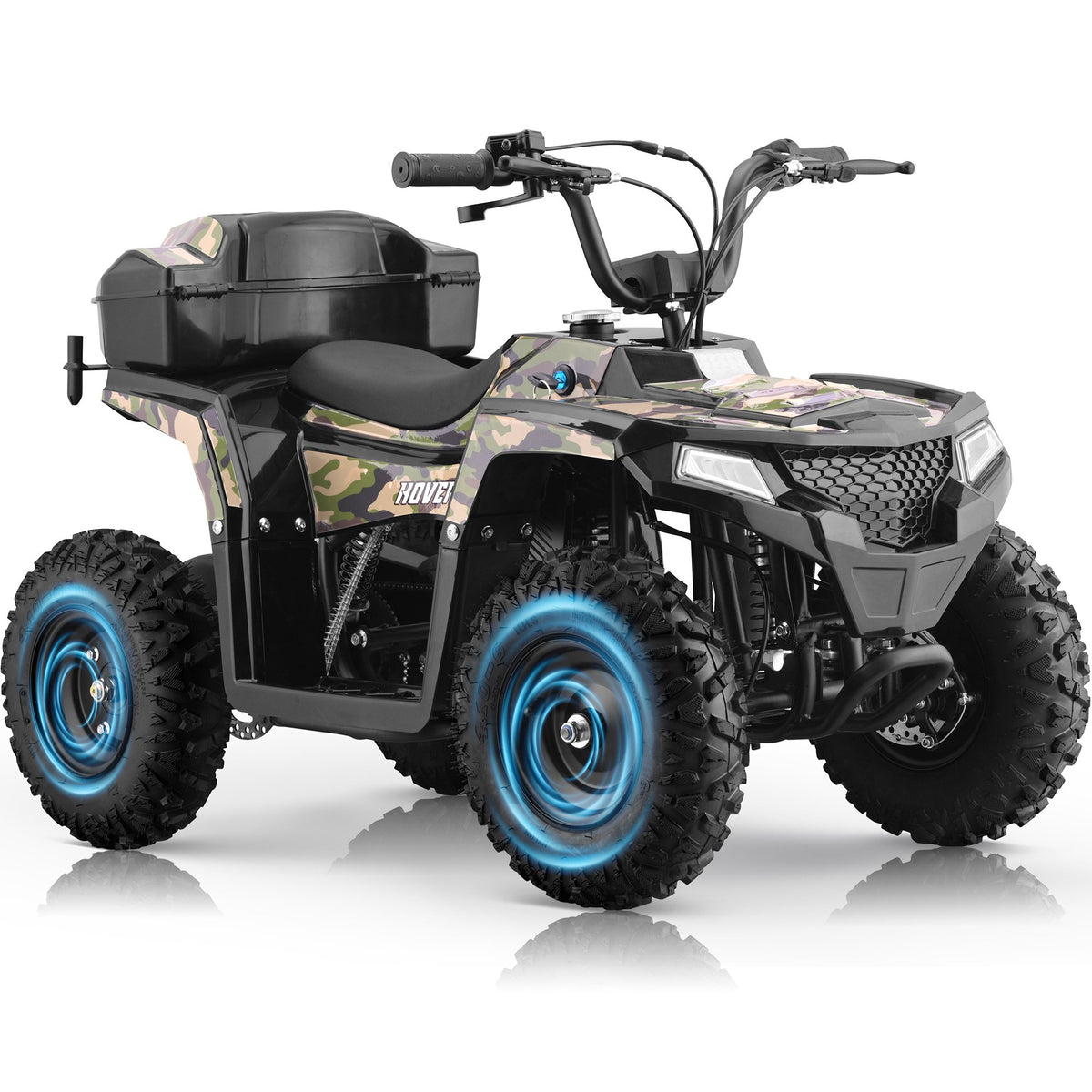 IVFJFV 40 cc Trail Blazer Ride-On Buggy,4 Stroke Dual-Speed Off-road 4-Wheeler, Key-Lock Safe & 10-15mph, Front & Rear Shocks and Knobby Tires for Grass, Dirt and Gravel,GREEN CAMO