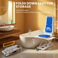 Arshin Shower Bath Chair,Floor Lift for Elderly Fallen,Remote Control Patient Lift Transfer Chair,Electric Lift with 360°Swivel,308 lbs Capacity,24 lbs Net Weight,IPX8 Waterproof(Blue)