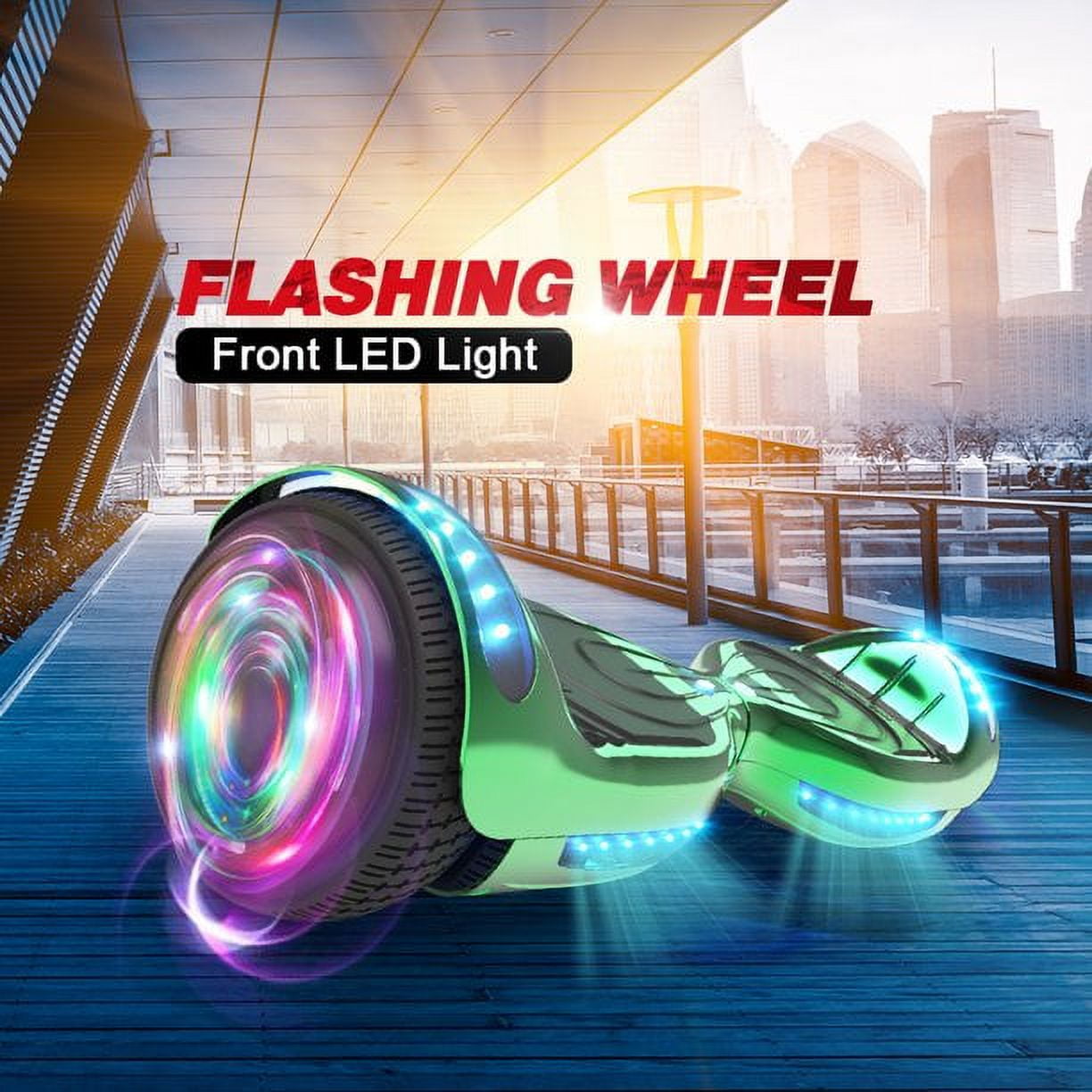 Hoverstar Flash Wheel Hoverboard 6.5 In., Bluetooth Speaker with LED Light, Self Balancing Wheel, Electric Scooter