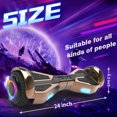 Tcdjtc Hover Self-Balance Scooter for Kids Board, Off Road Electric Scooter with LED Lights & 400W Motor, Electric Scooter with Bluetooth Speakers, Kids Scooter with 9MPH Max Speed