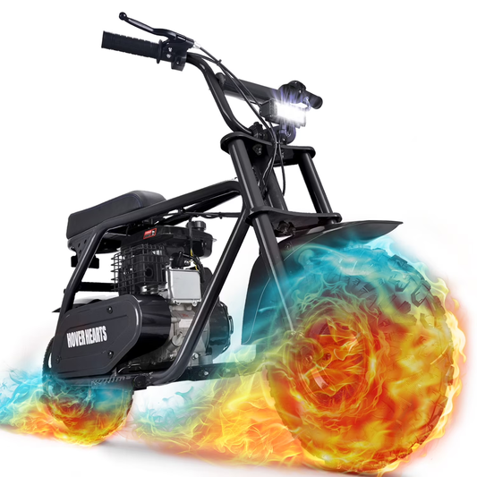 QEASET Mini Dirt Bike – 30 km/h 4-Stroke Off-Road Motorcycle for Teens & Adults,Black