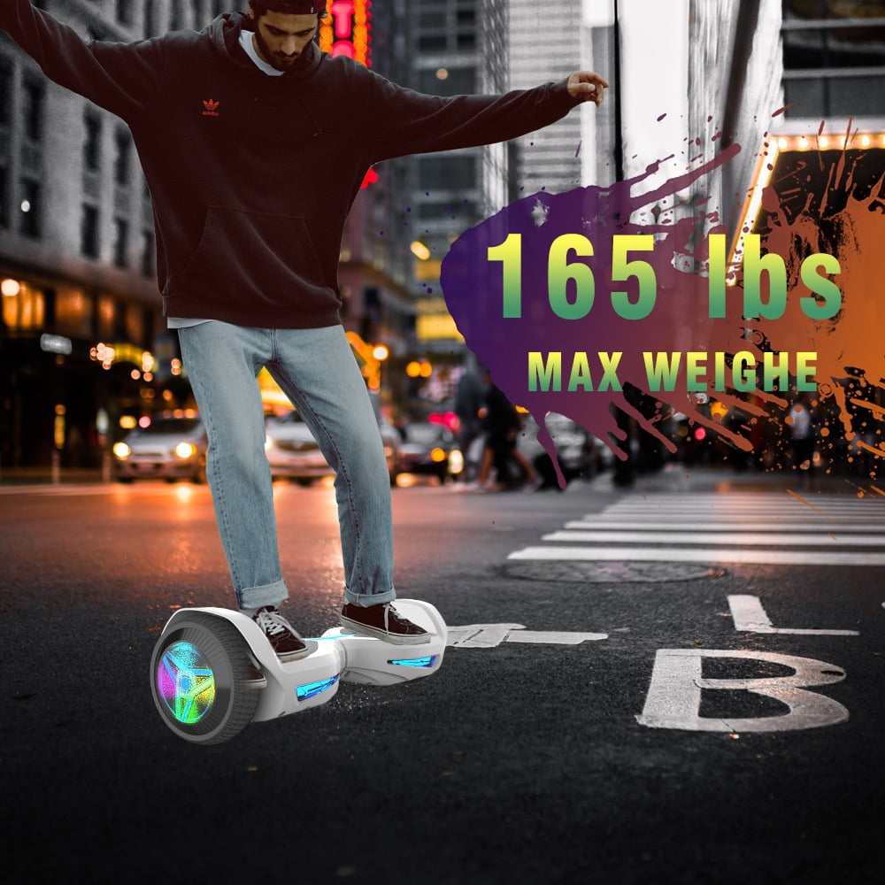 MOSTA All Terrain Self-Balance Scoote ,Electric Scooter Board for Kids & Adults with Bluetooth and Led Lights,6.5 inch, 9 Miles Max 165 lbs capacity Perfect Gift