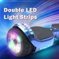 Off Road Electric Scooter with LED Lights & 400W Motor, Tcdjtc Self-Balance Scooter for Kids, Electric Scooter with Bluetooth Speakers, Kids Scooter with 9MPH Max Speed, All Terrain Scooter