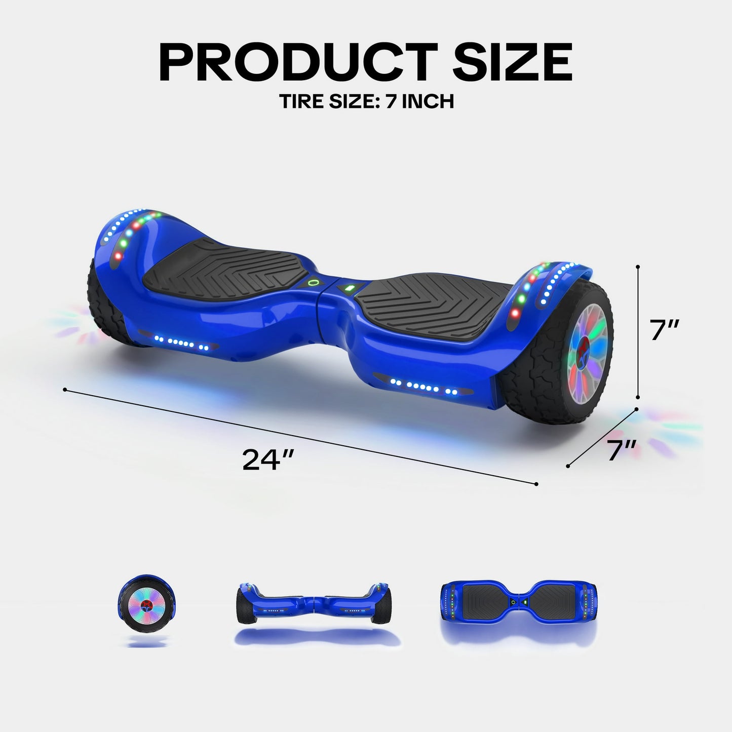 MOSTA All Terrain Self-Balance Scoote ,Electric Scooter Board for Kids & Adults with Bluetooth and Led Lights,6.5 inch,165 lbs capacity Perfect Gift