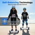 Tcdjtc Self-Balance Scooter for Kids, Electric Scooter with Bluetooth Speakers, Hover Off Road Board Electric Scooter with LED Lights & 400W Motor, Kids Scooter with 9MPH Max Speed
