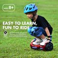 Electric Scooter with Bluetooth Speakers, Hover Off Road Board Electric Scooter with LED Lights & 400W Motor, Kids Scooter with 9MPH Max Speed, Tcdjtc Self-Balance Scooter for Kids