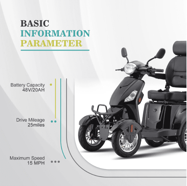Arshin Heavy Duty 4 Wheel Mobility Scooters for Seniors & Adults 500lbs Capacity,800W All Terrain Electric Recreational Scooter