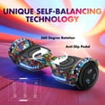 Tcdjtc Hoverboard with Bluetooth and Led Lights, Balance Board for Kids, Kids Outdoor Toys with 9 Mph Max Speed, All Terrain Hoverboard with UL 2272 Safety Standard