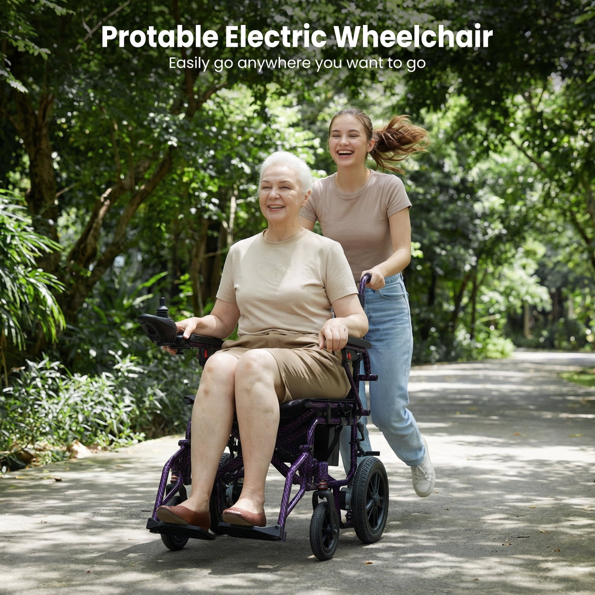 Ostrina Portable Electric Wheelchair,Lightweight Foldable,20+ Miles