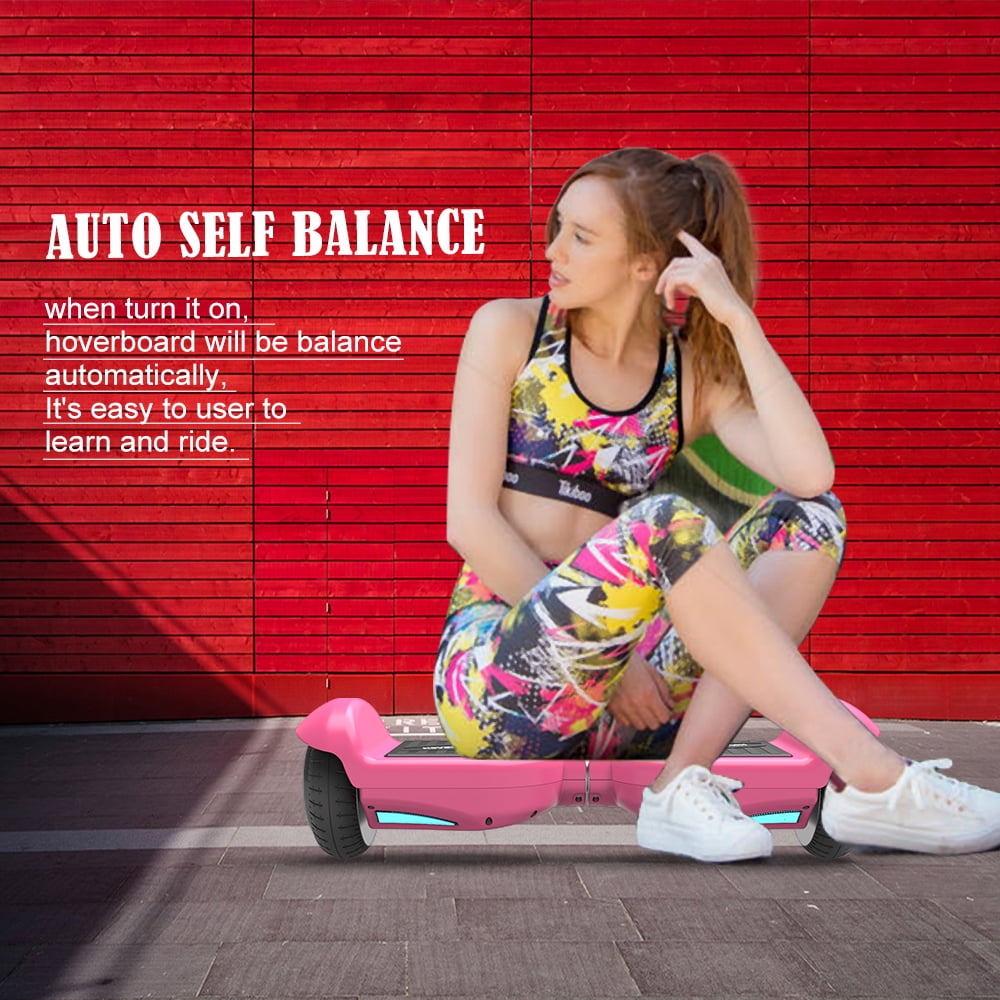 Hoverboard 6.5" Listed Two-Wheel Self Balancing Electric Scooter with LED Light Pink