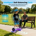 Off Road Electric Scooter with LED Lights & 400W Motor, Tcdjtc Hover Self-Balance Scooter for Kids Board, Electric Scooter with Bluetooth Speakers, Kids Scooter with 9MPH Max Speed, All Terrain
