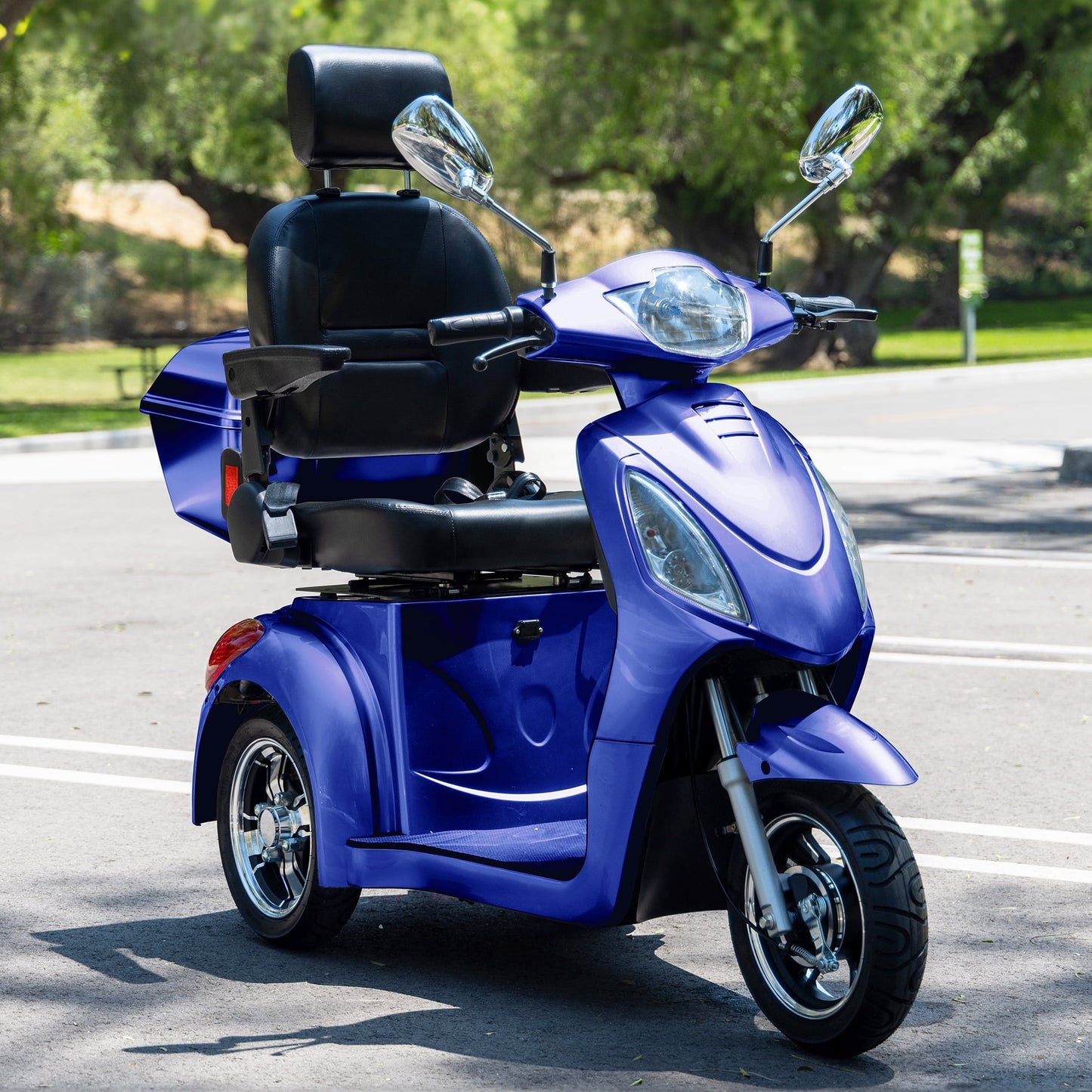 Upgraded Heavy Duty Mobility Scooter for Adults & Seniors - 500 lb Capacity,31-Mile Range,800W Motor for Travel & Outdoors by Arshin,Folds for Storage(Blue)