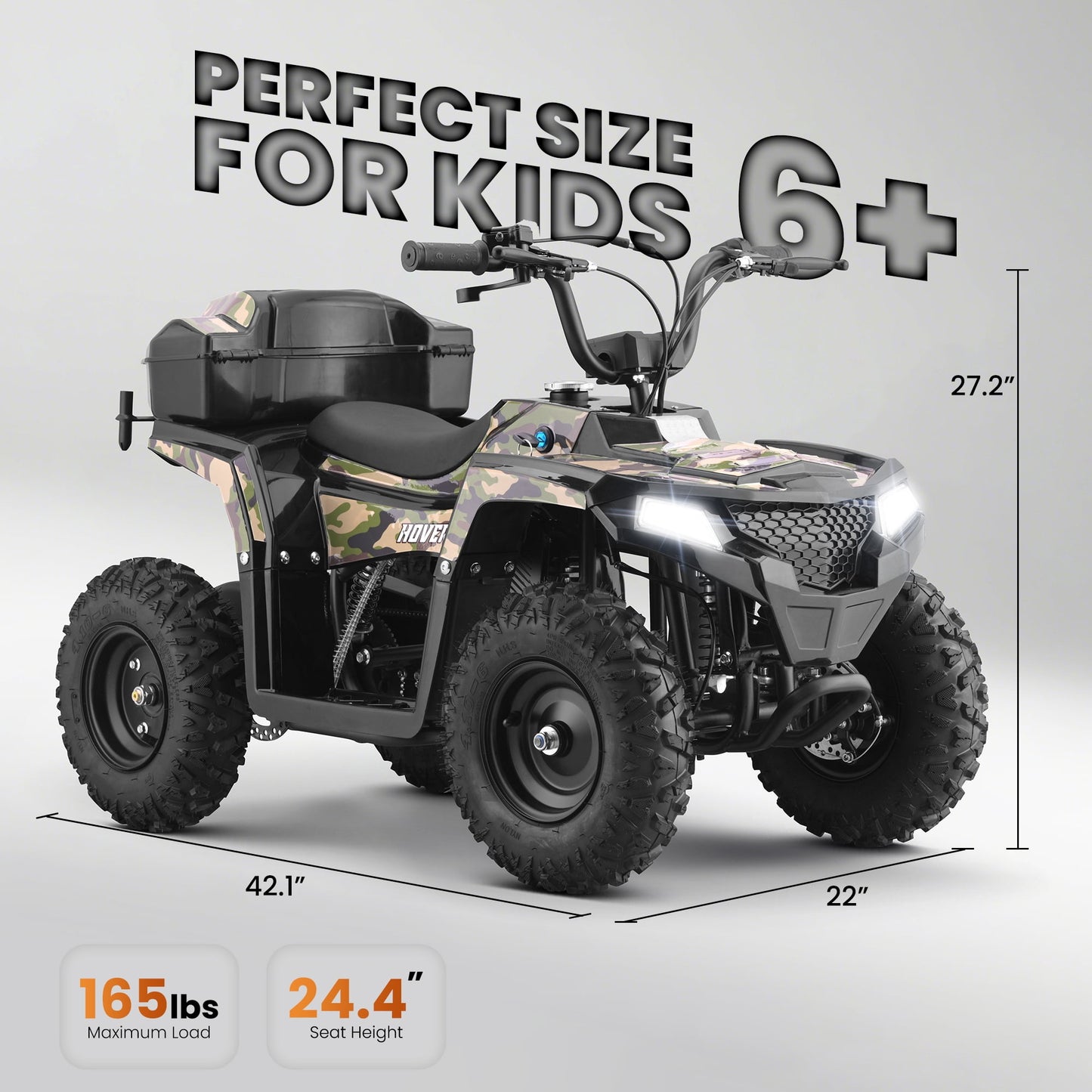 Pescroa 40CC 4-Stroke Ride-On, Gas Ride-On, Gas Ride-On with 15.5 MPH Max Speed, Dual Spring Suspension, Ride-On with 25 Miles Max Range