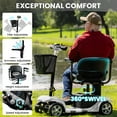 Arshin Upgrade 4 Wheels Mobility Scooters for Seniors & Adult,Foldable Mobility Wheelchair for Adult,All Terrain Motorized Scooters with 300 LBS,Long Travel Range,Basket,Rotating Seat,Silver