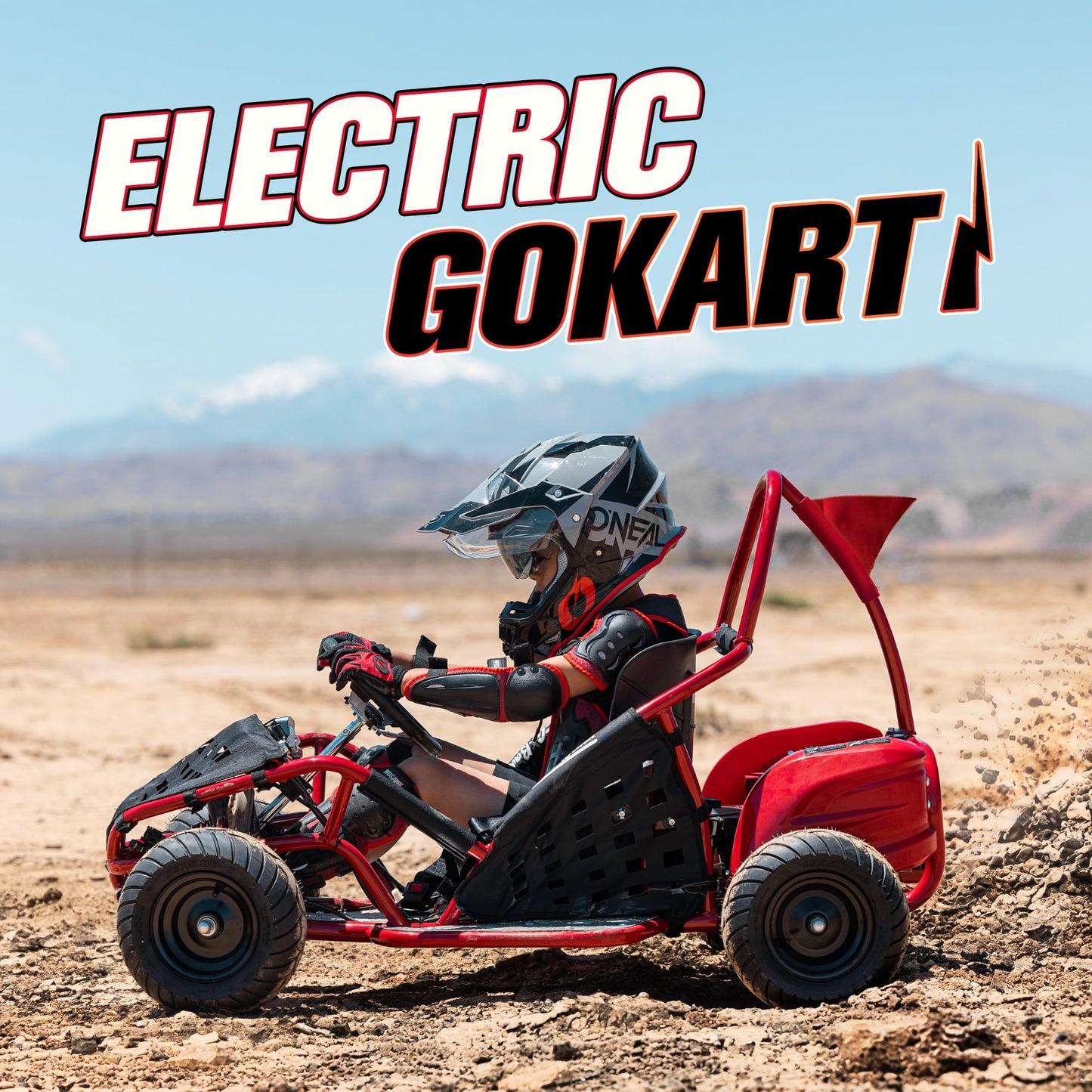 Arshin Electric Ride-On Go-Kart for Teens,1000W 48V Motor,Max 20Mph with 3-Speed Parental Control(10/13/20Mph),4-Wheel Drive,13"Pneumatic Tires,for Ages 13+ and up to 120LBS(Red)