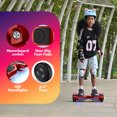 Electric Scooter with Bluetooth Speakers, Hover Off Road Board Electric Scooter with LED Lights & 400W Motor, Kids Scooter with 9MPH Max Speed, Tcdjtc Self-Balance Scooter for Kids