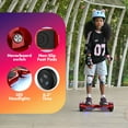 Hover Off Road Board Electric Scooter with LED Lights & 400W Motor, Kids Scooter with 9MPH Max Speed, Electric Scooter with Bluetooth Speakers, Tcdjtc Self-Balance Scooter for Kids