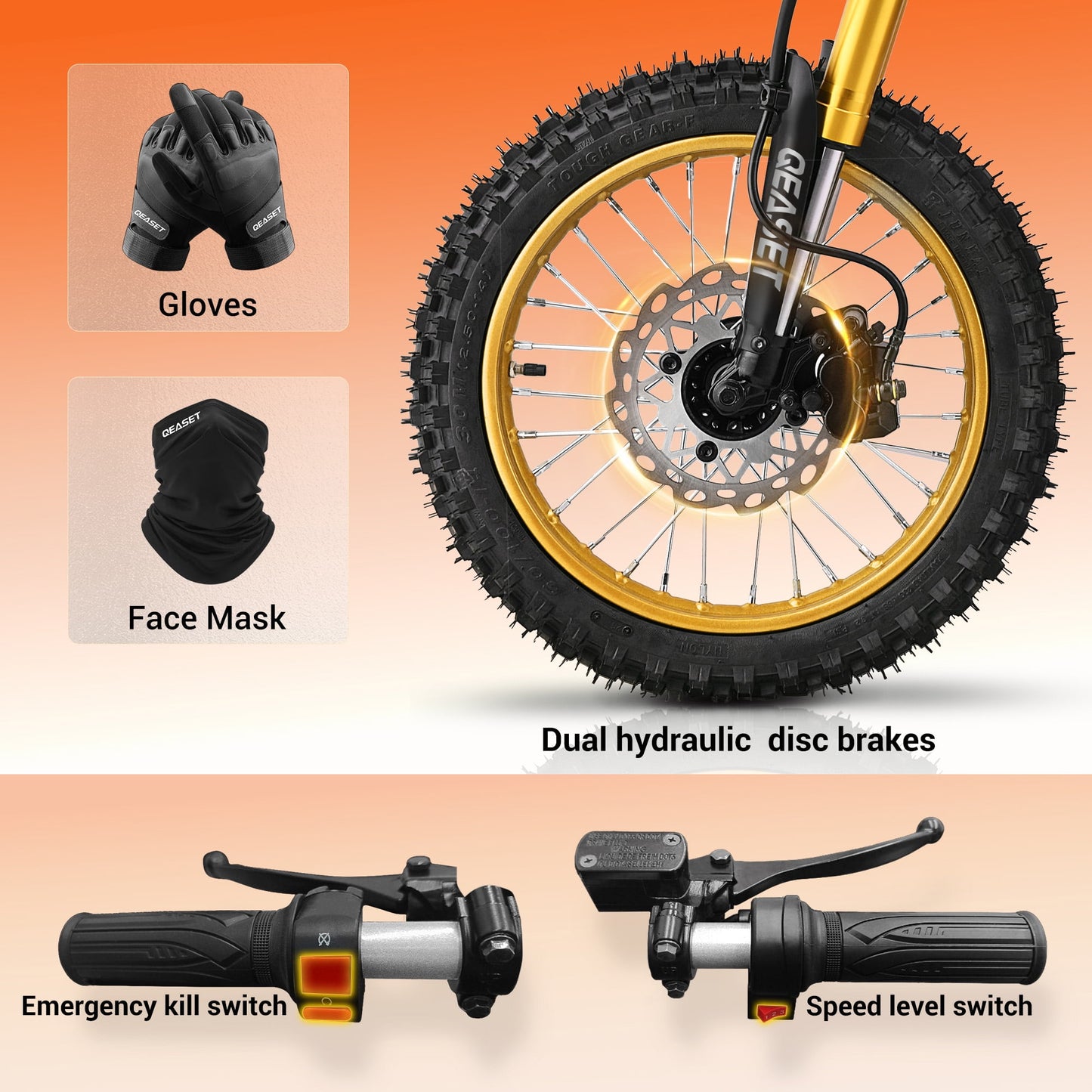 3000W Electric Dirt Bike for Adults-42MPH Max Speed,48V 30Ah LFP Battery,50+Mile Range,Full Suspension,Fat Tires,Dual Hydraulic Brakes,Off-Road Electric Motorcycle by Arshin,White