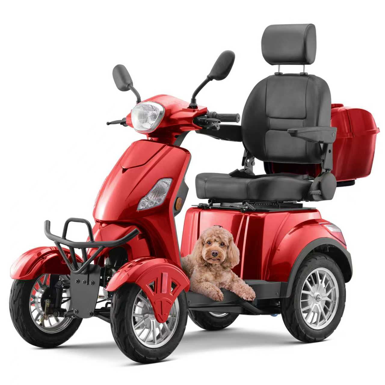SKRT Electric Large 4 Wheel Mobility Scooters, Heavy Duty Wheelchair Device, 400 LBS Capacity for Seniors & Adults, Speed Adjust, Remote Key, Assembled In US, Receive Ready to Ride