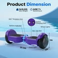 Tcdjtc Self-Balance Scooter for Kids, Electric Scooter with Bluetooth Speakers, Hover Off Road Board Electric Scooter with LED Lights & 400W Motor, Kids Scooter with 9MPH Max Speed