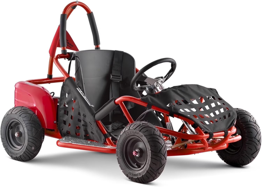 QEASET 1 Seater 1000W Electric Go-Kart-Red