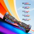 Tcdjtc Hoverboard with Bluetooth and Led Lights, Balance Board for Kids, Kids Outdoor Toys with 9 Mph Max Speed, All Terrain Hoverboard with UL 2272 Safety Standard