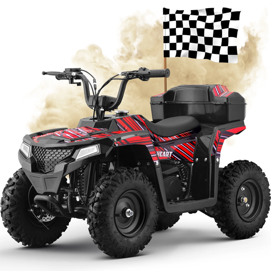 Aoemoe 40 cc Gas Off-Road Ride-On, 10-15.5 mph, Parent Speed Key, Red