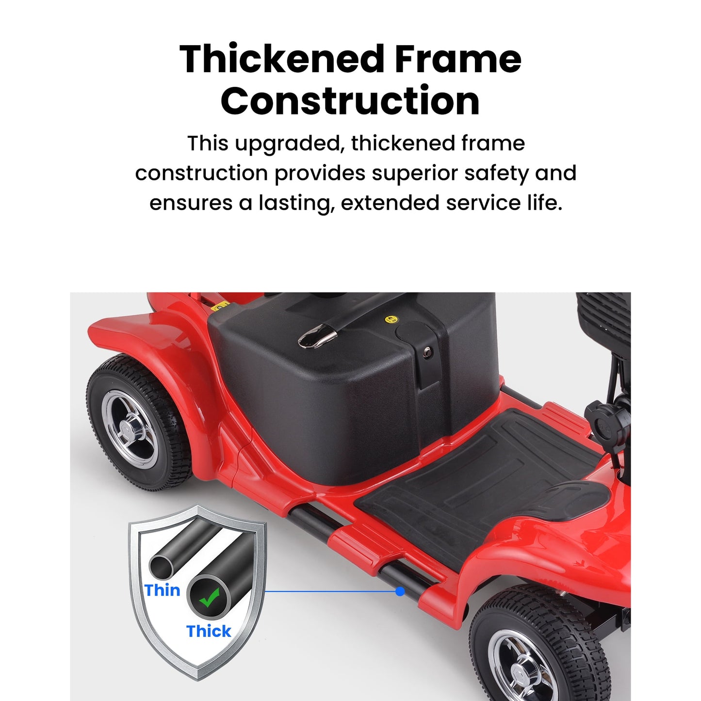 QEASET 4 Wheel Mobility Scooter,Mobility Scooter for Adults, Senior, Electric Powered Chargeable Device for Travel,Mother's Day gift