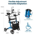 Tcdjtc Walkers for Seniors, Rollator Walker with Seat, Rolling Walker with 350 lb. Weight Capacity, Adult Walker with 4 Wheels, Lightweight Walkers for Seniors, Adjustable Handles Height