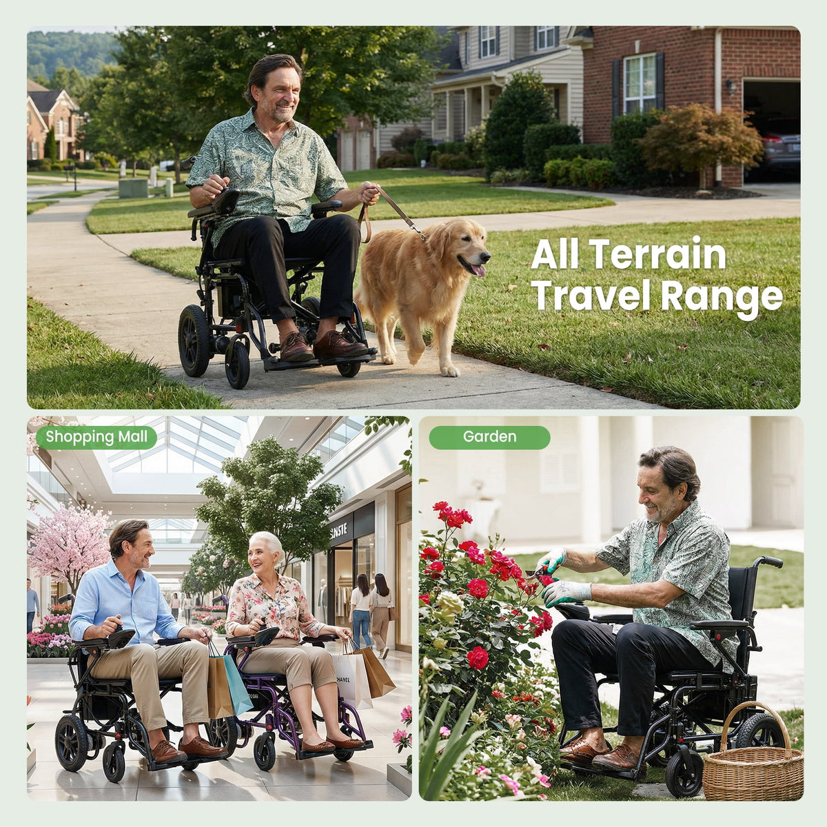 Ostrina Electric Wheelchair,20+ Miles Lightweight Foldable,Purple