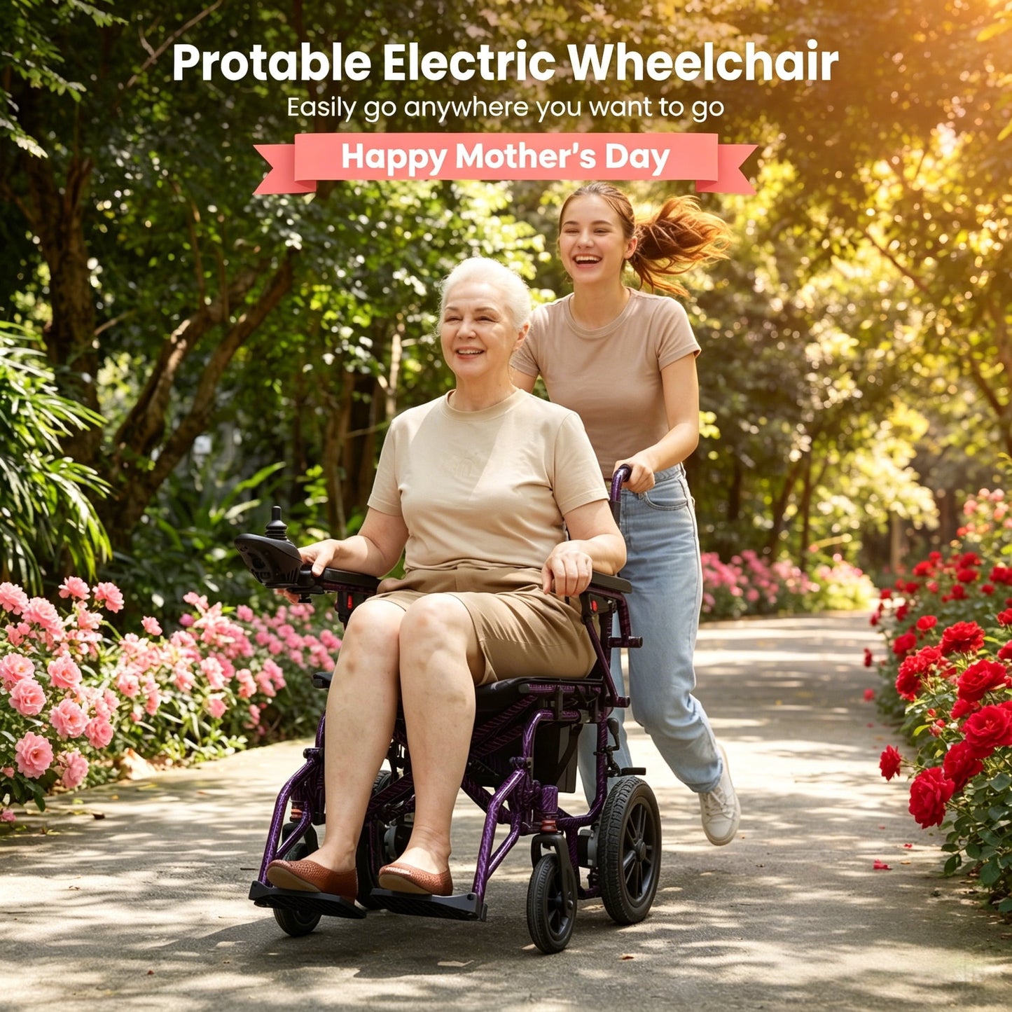 Electric Wheelchair for Adults,20+ Miles,360°Joystick,Gift for Mom on Mother's Day