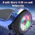 Off Road Electric Scooter with LED Lights & 400W Motor, Tcdjtc Self-Balance Scooter for Kids, Electric Scooter with Bluetooth Speakers, Kids Scooter with 9MPH Max Speed, All Terrain Scooter