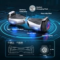 Off Road Electric Scooter with LED Lights & 400W Motor, Tcdjtc Hover Self-Balance Scooter for Kids Board, Electric Scooter with Bluetooth Speakers, Kids Scooter with 9MPH Max Speed, All Terrain