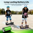 Hover Off Road Board Electric Scooter with LED Lights & 400W Motor, Kids Scooter with 9MPH Max Speed, Electric Scooter with Bluetooth Speakers, Tcdjtc Self-Balance Scooter for Kids