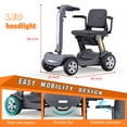 Tcdjtc Mobility Scooters for Travel, Off Road Disability Scooter with 4 MPH Max Speed, 300W Motor