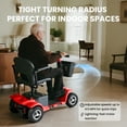 Arshin Mobility Scooter,4 Wheel Mobility Scooter for Adults,Senior, Electric Powered Chargeable Device for Travel,Red