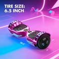Tcdjtc Hoverboard with 9 Mph Max Speed, Electric Scooter with Bluetooth Speakers and LED Lights