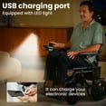 Foldable Electric Wheelchairs for Adults, Tcdjtc Power Wheelchair with 15 Miles Travel Range, Motorized Wheelchairs for Seniors, Light Weight Wheelchairs Foldable for Senior Support 397 lbs
