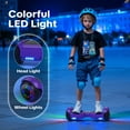Tcdjtc Self-Balance Scooter for Kids, Electric Scooter with Bluetooth Speakers, Hover Off Road Board Electric Scooter with LED Lights & 400W Motor, Kids Scooter with 9MPH Max Speed