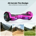 Tcdjtc Hover Self-Balance Scooter for Kids Board, Off Road Electric Scooter with LED Lights & 400W Motor, Electric Scooter with Bluetooth Speakers, Kids Scooter with 9MPH Max Speed