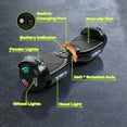 Electric Scooter with Bluetooth Speakers, Tcdjtc Self-Balance Scooter for Kids, Hover Off Road Board Electric Scooter with LED Lights & 400W Motor, Kids Scooter with 9MPH Max Speed