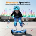 Hover Off Road Board Electric Scooter with LED Lights & 400W Motor, Kids Scooter with 9MPH Max Speed, Electric Scooter with Bluetooth Speakers, Tcdjtc Self-Balance Scooter for Kids